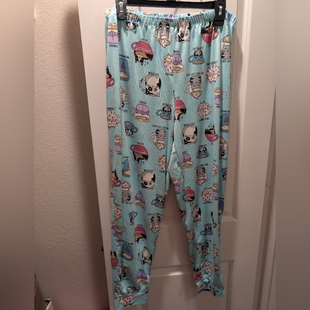 Secret Treasures Mint Blue Puppy & Cupprint Pajama Pants